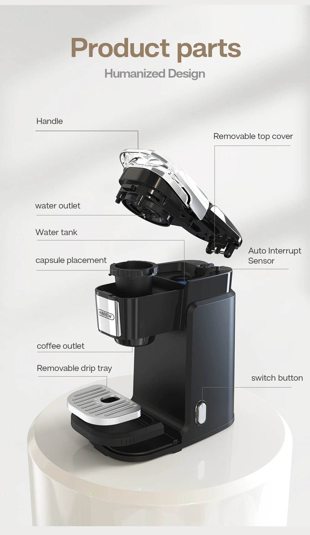 Cafetière Filtre et Capsules K-Cup – Machine à Thé et Distributeur d'Eau Chaude - Ma Cuisine Boutique