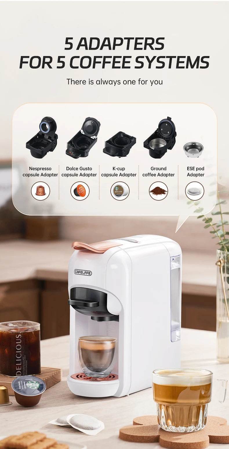 Cafetière multi-capsules 5 en 1 - Cafelffe Machine à Café Multi-Capsules 19 Bars - Ma Cuisine Boutique