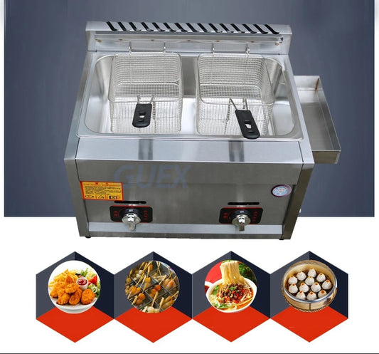 Friteuse à gaz professionnelle double bac – Performance et fiabilité en cuisine pro