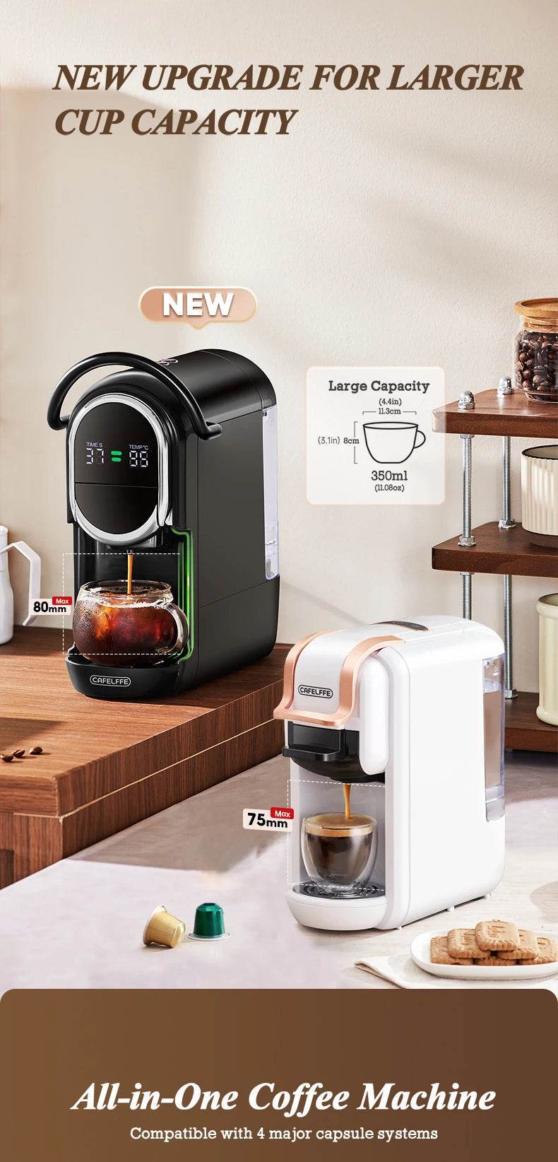 Cafetière multi-capsules 4-en-1 CAFELFFE | Compatible Nespresso, Dolce Gusto - Ma Cuisine Boutique