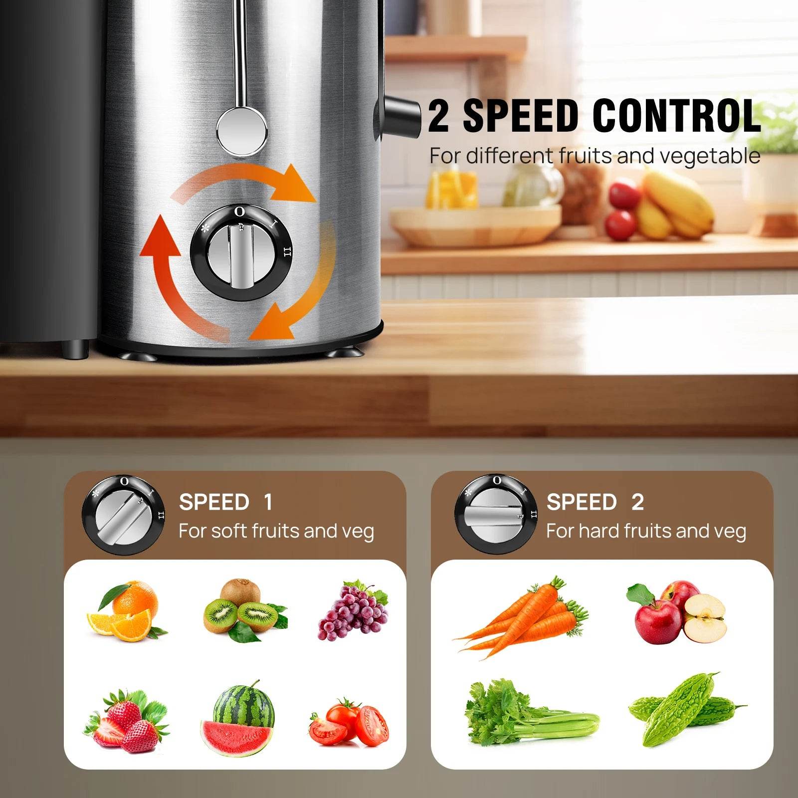 Centrifugeuse/Extracteur de Jus Haute Puissance - Ma Cuisine Boutique